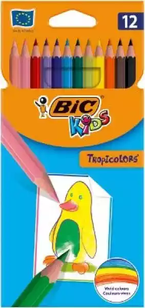 Kredki Ołówkowe Bic Kids Tropicolors  - 12 Kolorów