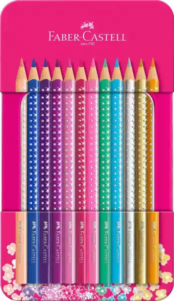 Kredki Ołówkowe Faber-Castell Sparkle - 12 Kolorów