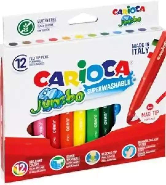 Pisaki Carioca Jumbo - 12 Kolorów