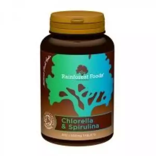 Rainforest Foods Chlorella & Spirulina - Suplement Diety 300 Tab