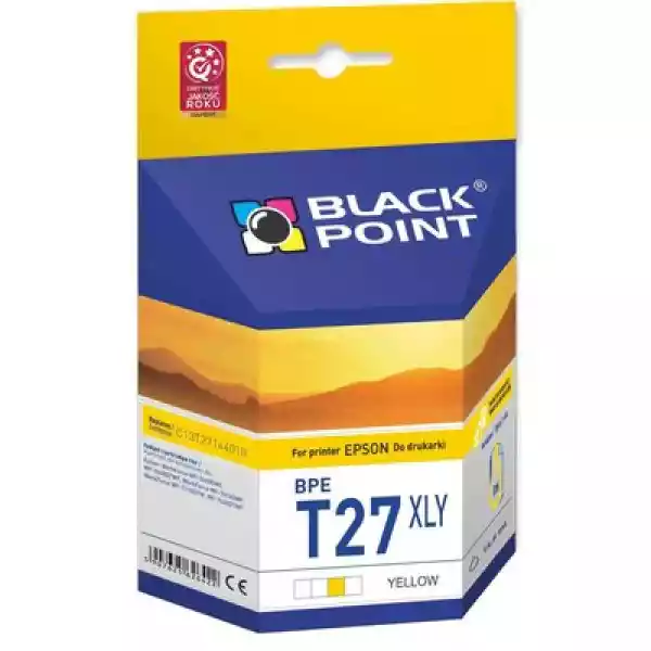 Tusz Black Point Do Epson C13T27144010 Żółty 14.6 Ml Bpet27Xly