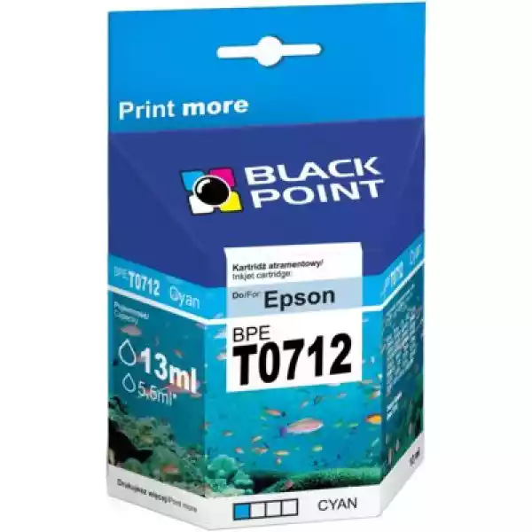 Tusz Black Point Do Epson T0712 Błękitny 13 Ml Bpet0712