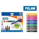 Milan Flamastry Maxi Super Zmywalne 12 Kolorów