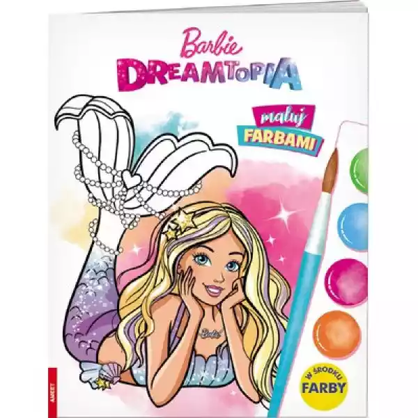 Kolorowanka Dla Dzieci Barbie Dreamtopia Maluj Farbami Mf-1401