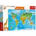 Trefl  Puzzle 104 El. Edukacyjne Mapa Świata 15570 Trefl