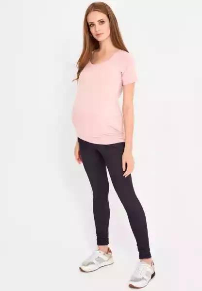 T-Shirt Ciążowy I Do Karmienia Piersią Cool Mama Pudrowy Róż 