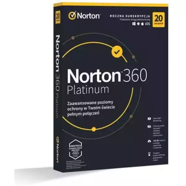 Antywirus Norton 360 Platinium 100Gb 20 Urządzeń 1 Rok Kod Aktyw