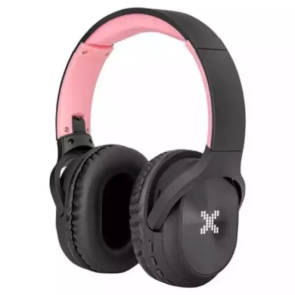 Słuchawki Nauszne Xmusic Bth106B Czarno-Różowy