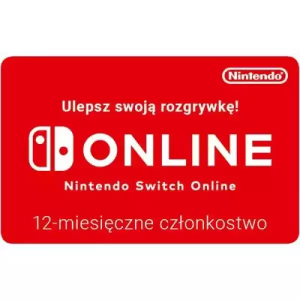 Karta Podarunkowa Nintendo Switch Online 12M