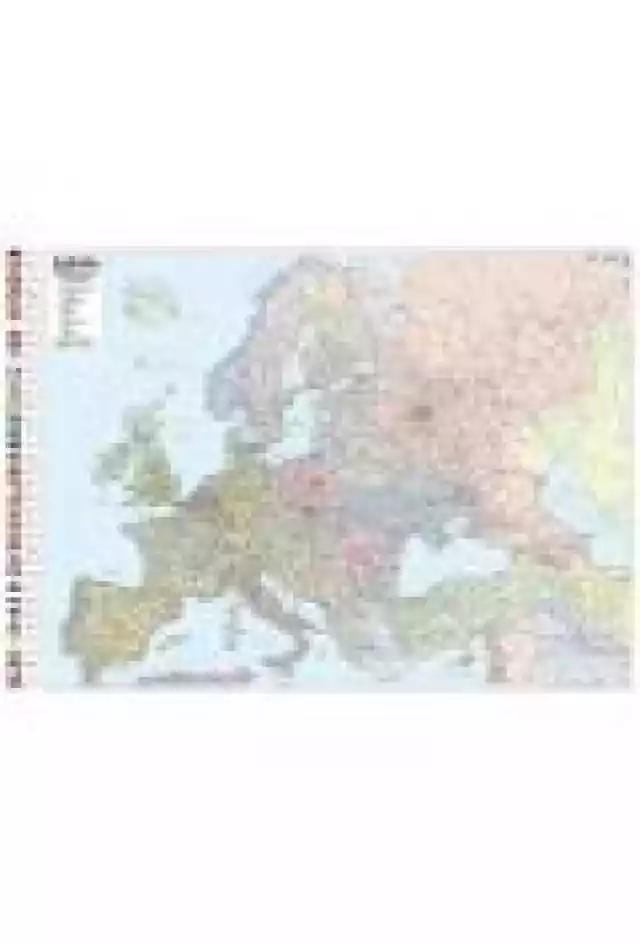 Europa 1:4 300000 Mapa Polityczno-Drogowa Ścienna