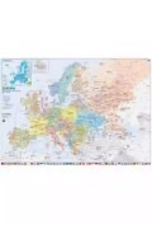 Europa 1:45 00 000 Mapa Polityczno-Administracyjna Ścienna