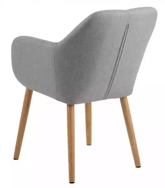 Tapicerowane Krzesło Z Przeszyciami Emilia Light Grey