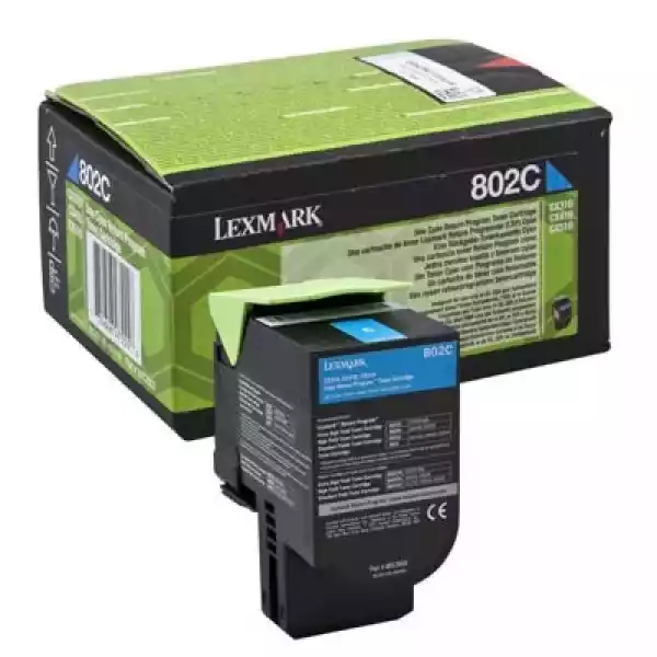Toner Oryginalny Lexmark 802Sc (80C2Sc0) (Błękitny) - Darmowa Do
