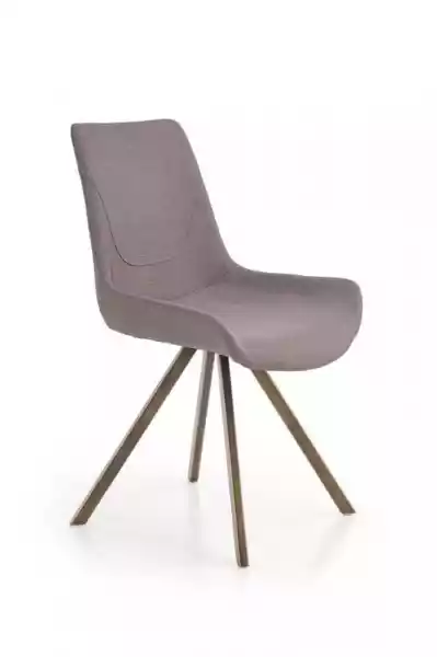 Krzesło Tapicerowane Tkaniną I Ekoskórą- Metalowe Nogi - K290