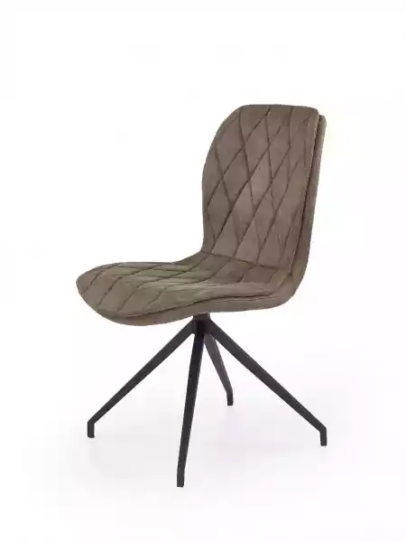 Krzesło Tapicerowane Ekoskórą Z Metalowymi Nogami - K2365