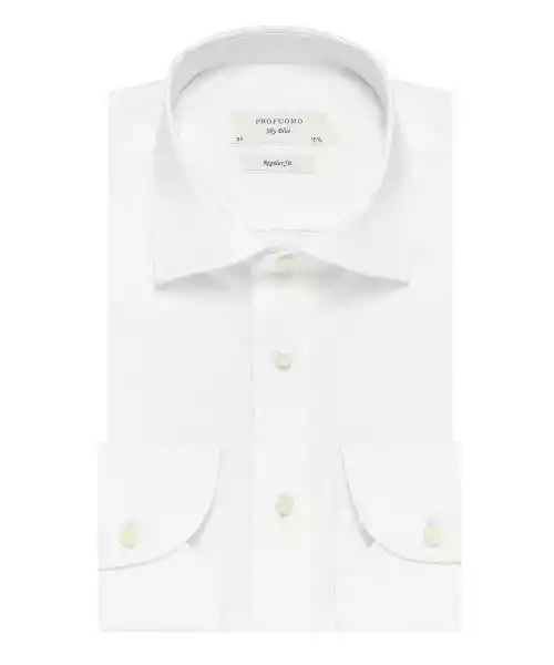 Biała Klasyczna Koszula Męska (Regular Fit), Na Guziki 37