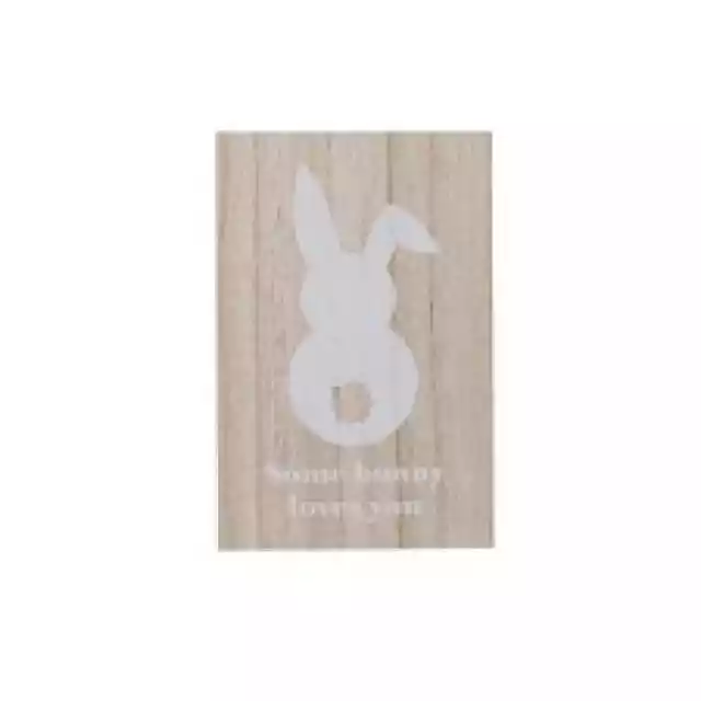 Dekoracja Drewniana Bunny Card