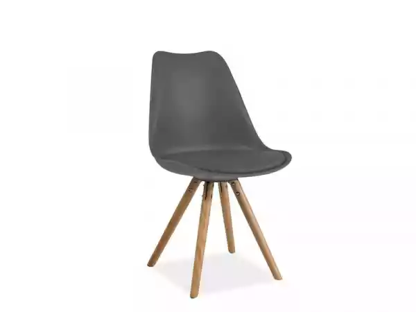 Krzesło Z Polipropylenu I Litego Drewna - Petra Grey