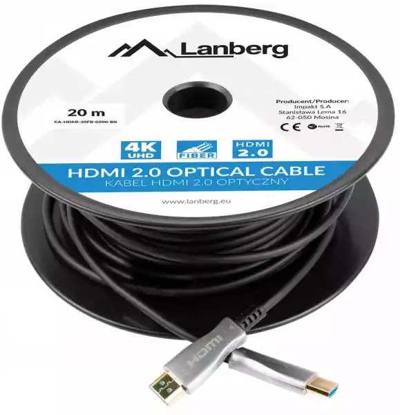 Lanberg Kabel Hdmi M/m V2.0 20M Optyczny