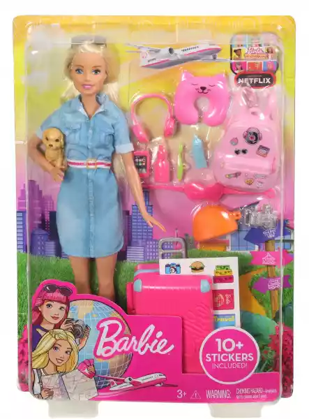 Barbie Lalka Z Pieskiem W Podróży Fwv25