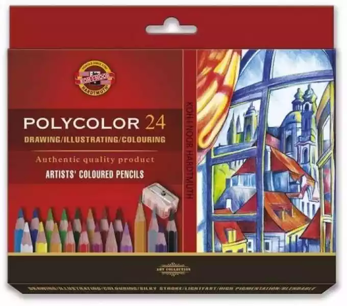 Koh-I-Noor Kredki Ołówkowe Polycolor 24 Kolorów