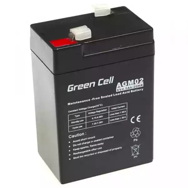 Akumulator Żelowy Green Cell Agm02 6V 4,5Ah
