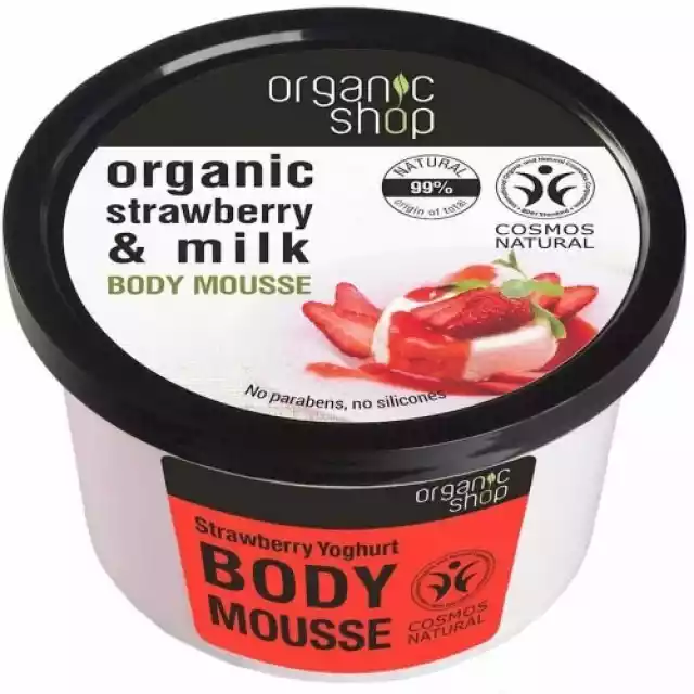 Mus Do Ciała Truskawkowy Jogurt 250 Ml - Organic Shop