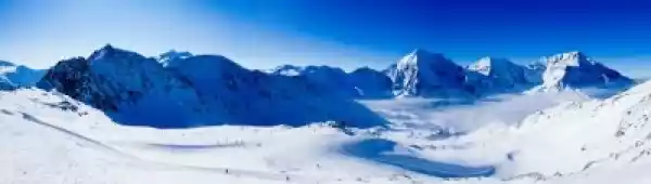 Fototapeta Zima, Panorama, Góry - Stoki Narciarskie W Alpach Wło