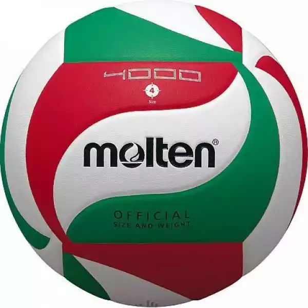 Piłka Siatkowa Molten  V4-M4000 Zielono-Biało-Czerwona Rozmiar 4
