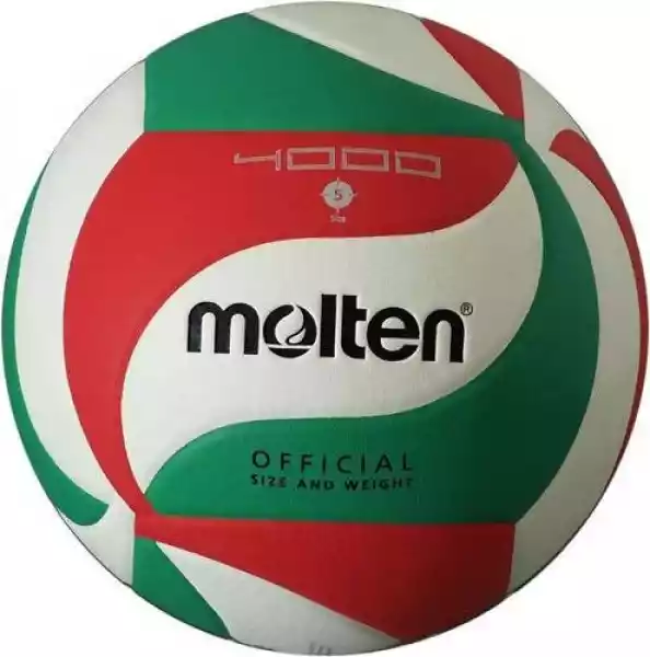 Piłka Siatkowa Molten  V5-M4000 Zielono-Biało-Czerwona Rozmiar 5