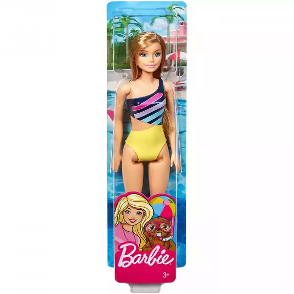 Barbie Lalka Plażowa W Kostiumie Kąpielowym Ghw41
