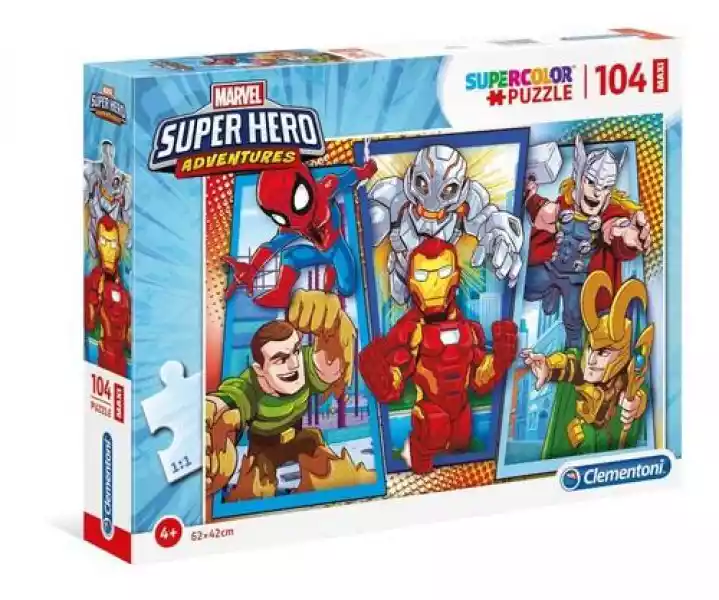 Puzzle 104 Supercolor Maxi Marvel Super Hero 23746