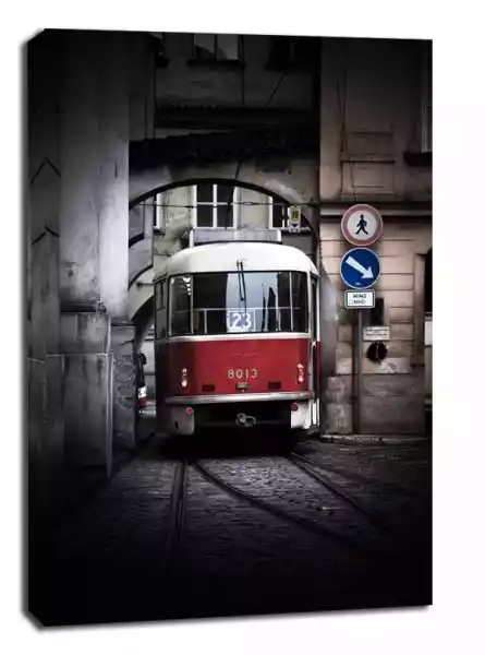 Praga, Tramwaj I - Obraz Na Płótnie Wymiar Do Wyboru: 40X50 Cm