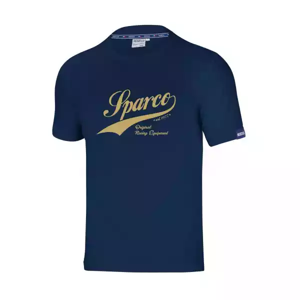 Koszulka T-Shirt Męska Vintage Sparco Granatowa