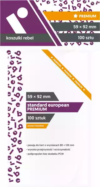 Rebel Koszulki Standard European Premium 100 Szt.