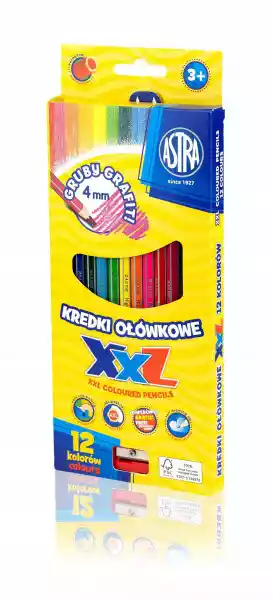 Astra Kredki Ołówkowe Hexagonalne 12 Kolorów