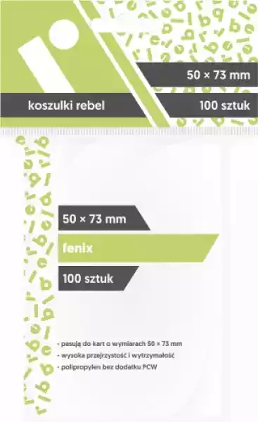 Rebel Koszulki Na Karty 50X73 Mm Fenix