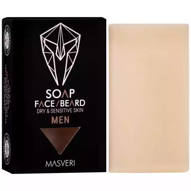 Masveri Soap Face Beard Dry & Sensitive Skin - Nawilżające Mydło
