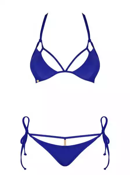Bikini Strój Kostium Plażowy Stringi Costarica M Niebieski