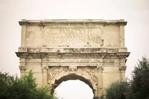 Fototapeta Arco De Tito, Ruinas Del Foro Romano, Rzym, Włochy