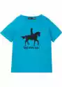 T-Shirt Dziewczęcy Z Motywem Konia