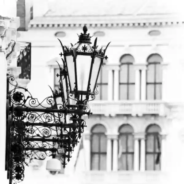 Fototapeta Światła Miasta W Czerni I Bieli, Wenecja