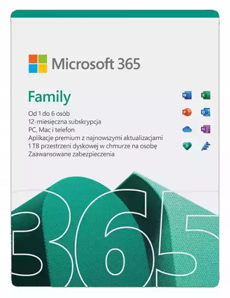 Microsoft Office 365 / 2021 Family 6 Użytkowników