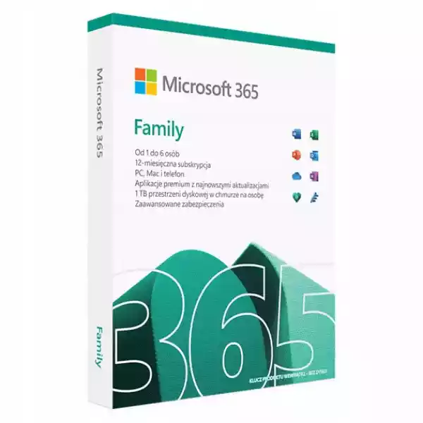 Microsoft Office 365 Family 6 Użytkowników - 2021