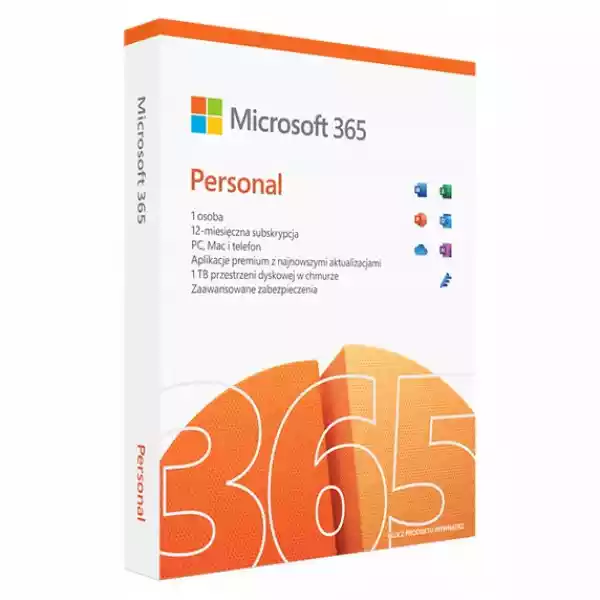 Microsoft Office 365 Personal 5 Pc Lub Mac / 1 Rok