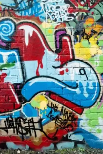 Fototapeta Streszczenie Graffiti Na Ścianę Z Teksturą