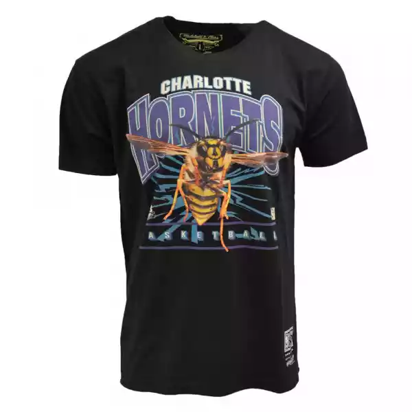Koszulka Mitchell & Ness Nba Tee Charlotte Hornets Czarna T-Shir