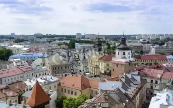 Fototapeta Stare Miasto W Lublinie - Widok Z Lotu Ptaka