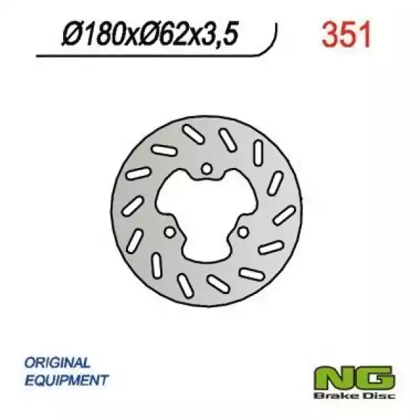 Ng351 Tarcza Hamulcowa Tył Derbi 50 Senda (180X62X3,5)