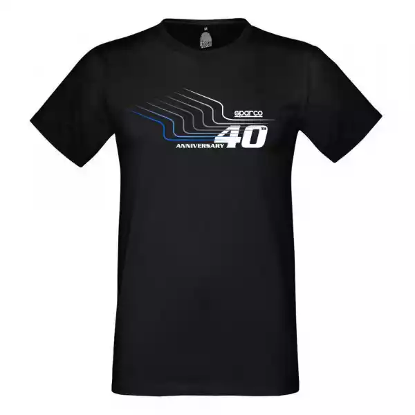 Koszulka T-Shirt Męska Sparco 40Th Czarna